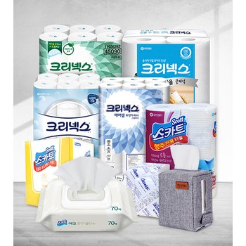 [유한킴벌리][유한킴벌리] 크리넥스 화장지 점보롤 外 제지류 특가 모음전